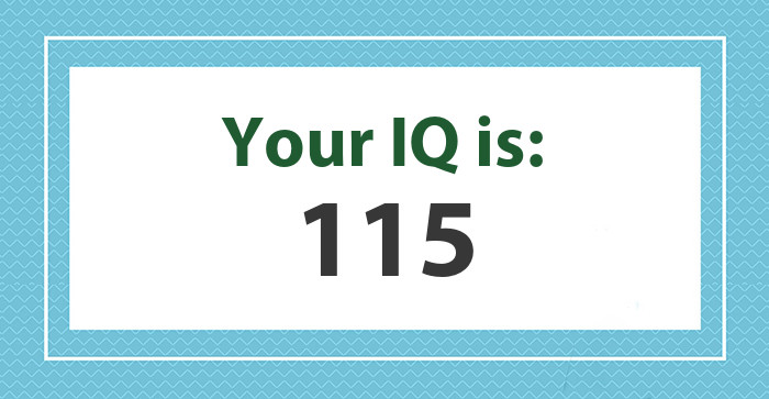 Your IQ is: 115