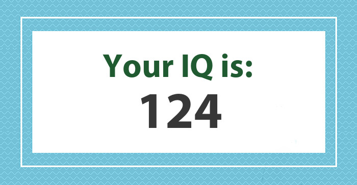 Your IQ is: 124