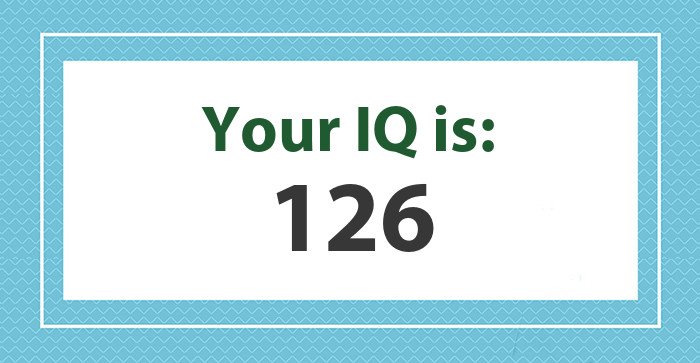 Your IQ is: 126