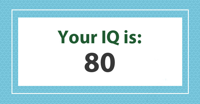 Your IQ is: 80