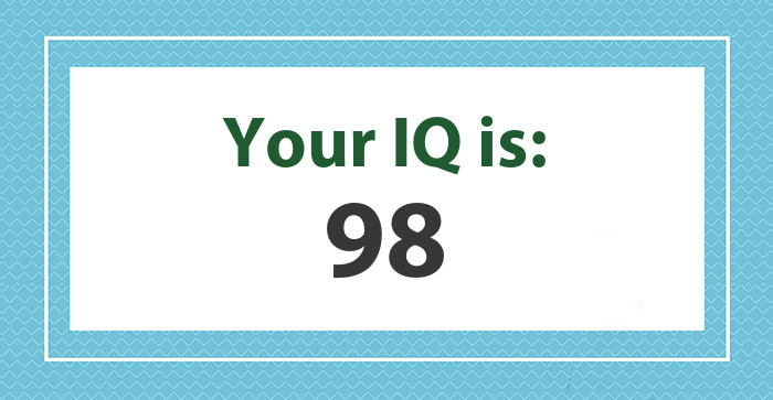 Your IQ is: 98