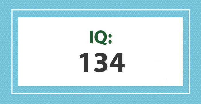 Tu coeficiente intelectual es: 134