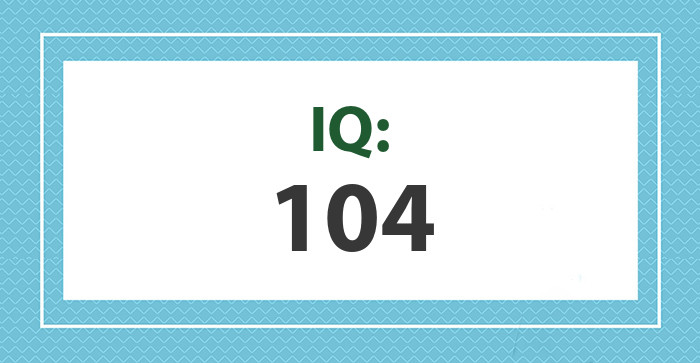 ไอคิวของคุณคือ: 104