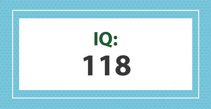 ไอคิวของคุณคือ: 118