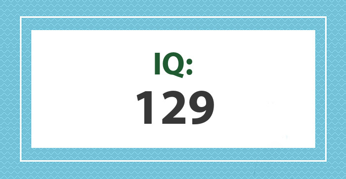 ไอคิวของคุณคือ: 129